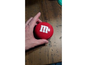 giant 90mm diameter m&m candy food & drink 3d print model - Mito3D