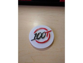 100 thieves logo esports 3d print model - Mito3D