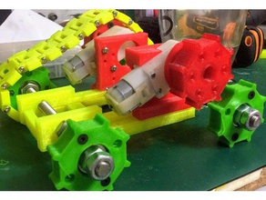 tri-track openscad tank chassis r c vehicles 3d print model - Mito3D