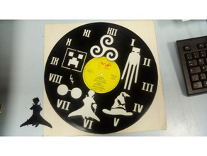 laser cut vynil wall clock organization lasercut cutting 3d print model - Mito3D