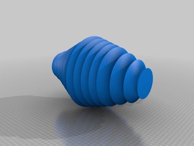 spiral vase decor flower vases home selfcad spiralized printing 3D print model - Mito3D