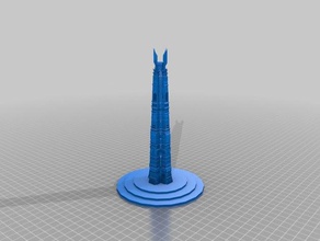 isengard bâtiments et structures der herr ringe lotr orthanc sauroman sauron sauronmans tour hobbit 3d print model - Mito3D
