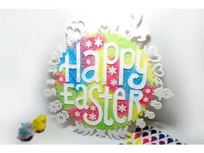 mutlu Paskalya dekor dekorasyon ev 3d print model - Mito3D