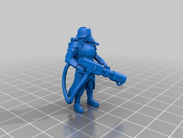 Raum flammenwerfer-Soldaten Menschen death korps krieg Flamme Soldat flame thrower 3D print model - Mito3D