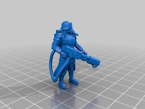 space flammenwerfer soldier people death korps krieg flame thrower 3d print model - Mito3D