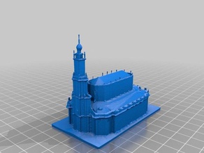 kilise - vücut bakımı dresden Almanya binalar ve yapılar 3d tarama boardgame boardgames aksesuarlar bina şehir oyun tarih minyatür model modelleme din sachsen Saksonya tarayıcı masa üstü 3d print model - Mito3D