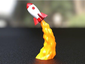 desk nuke w launchpad keychains 3dkeychain 3d keychain decor decoration decorative toy launcher mini miniature miniatures model rocket nukebutton rockets toys 3d print model - Mito3D