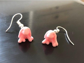 ducky lop eared bunny earring earrings 3d print model - Mito3D