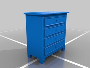 modelo de gabinete el los muebles casa muñecas 3d print model - Mito3D