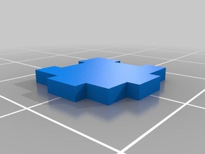 basic connectable tile modular office pieces connection desk tiles 3d print model - Mito3D