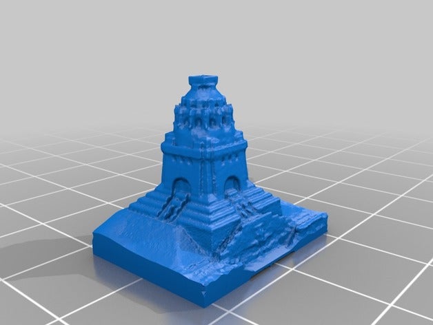 1913 monumento della battaglia delle nazioni - leipzig germania edifici e strutture consiglio gioco da tavolo boardgames accessori edificio gli di storia lipsia in miniatura miniature la scansione scanner 3D print model - Mito3D