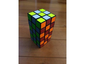 3x3x6 puzzles 3x3x3 6x3x3 cube cubes cuboid rubik rubiks twisty puzzle 3d print model - Mito3D