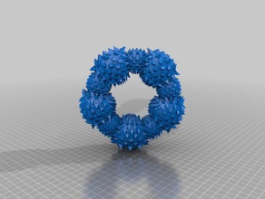spikedonut matemáticas art 3d print model - Mito3D