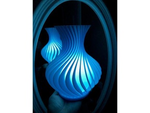vlamp iluminado vaso da base de dados decoração 3d print model - Mito3D