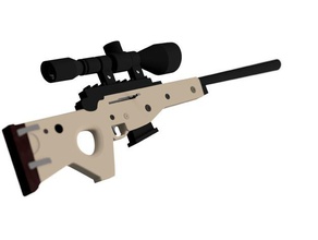 3d printable fortnite bolt-action sniper rifle props battle royale epic games royal br gun models weapon guns 3d print model - Mito3D