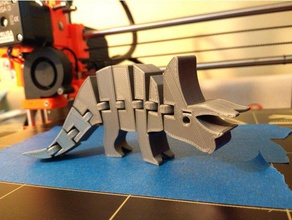 flexi triceratops oyuncaklar ve oyunlar Kretase ceratopsid sevimli dino dinozor dinozorlar esnek boynuzları jurassic 3d print model - Mito3D