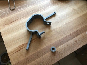 fully 3d printed hinged clamp source household clamp customizable fully printable fusion360 fusion 360 hinge parametric pipe 3d print model - Mito3D