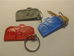 mailbox keychain keychains key 3d print model - Mito3D