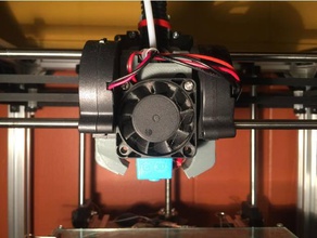 dual blower 40mm fan bl touch v20 3d printer parts cooling e3d v6 hypercube mod x-carriage 3d print model - Mito3D