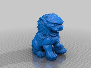 foo dog art 3d print model - Mito3D