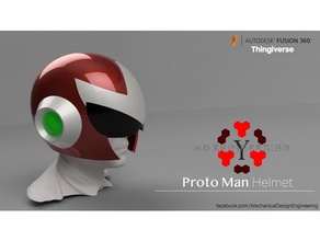 proto adam kask 3d baskı megaman protoman 3d print model - Mito3D