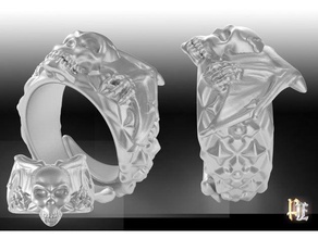 anello scuro anelli mens moda 3d print model - Mito3D