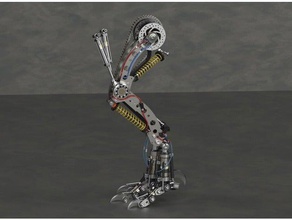 t-rex mechanical leg model robots 3d print model - Mito3D