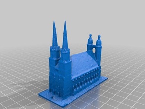 church - marktkirche halle germany toy & game accessories boardgame building buildings city games gaming historic leipzig medieval miniature modeling scale model scan scanner scanning tabletop town 3d print model - Mito3D