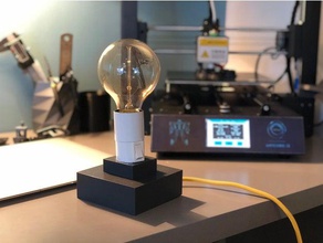 support pour douille d'ampoules e27 décor ampoule buld le titulaire étui la lumière de l'éclairage socket 3d print model - Mito3D