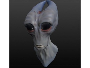 mass effect salarian sculpt sculptures alien sculptris 3d print model - Mito3D