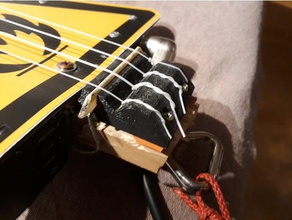 ukulele bridge subsaddle pickup music 3d printed 3d print model - Mito3D