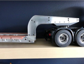 rc4wd lowboy bükülebilir hd kingpin tabla yüksekliği 1 14 tamiya rc kamyon ayarlayın r c araçlar rcsemi römork kamyonlar 3d print model - Mito3D