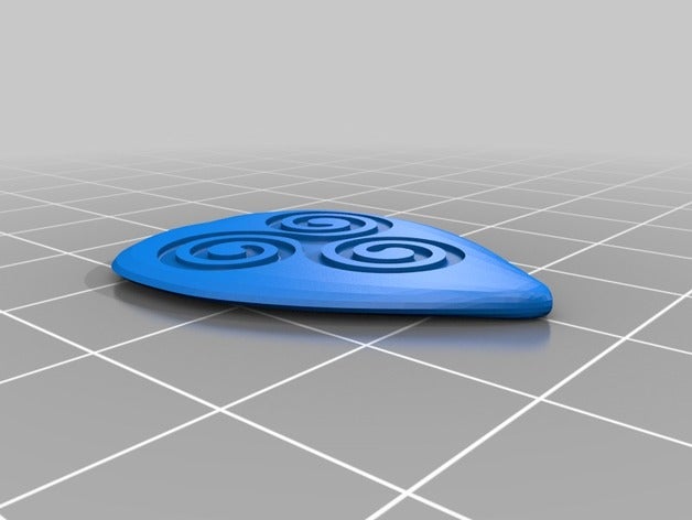 triskelion pick music 3D print model - Mito3D