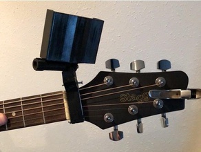 chitarra al collo del telefono musica accessoires manico della titolare 3d print model - Mito3D