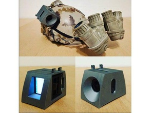 centurion - qumox m10 support de casque pièces cam la caméra rapide le mont sjcam velcro vidéo 3d print model - Mito3D