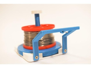 solder wire holder hobby electronics soldering stand 3d print model - Mito3D