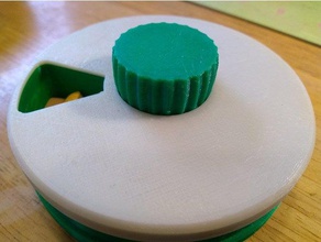 parte superior do parafuso de 7 dias comprimido cápsula distribuidor recipientes medicinebox pílula pillwheel recipiente tinkercad 3d print model - Mito3D