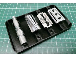 safety razor stand v2 Bad blade holder Rasierer-Halter Rasierer Ständer 3d print model - Mito3D