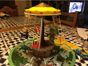 caroussel de playmobil le bricolage carrousel la feria 3d print model - Mito3D