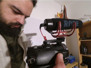 d porta micro versare cam ambito di estensione microfono titolare la fotocamera 3d print model - Mito3D
