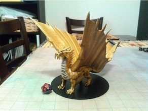 gold dragon Spiele d&d dnd Drachen dungeons & dragons pathfinder 3d print model - Mito3D