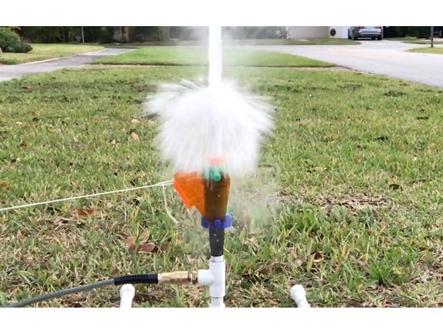 su şişesi roketatar mühendislik şişe roket fırlatıcı kök 3D print model - Mito3D