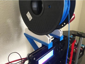 ultimate anet a8 top spool shelf 3d printer accessories filament holder roller 3d print model - Mito3D