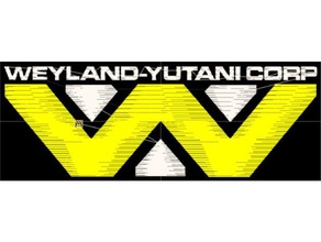 alien weyland-yutani corp bordado de logotipo a moda vs predator bordados predador costura weyland 3d print model - Mito3D