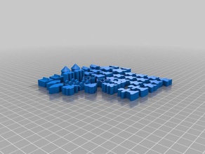 rifraf 3d carcassonne full meeple set -reduced size toys & games 3d print model - Mito3D