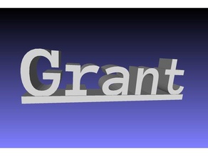 grant name signs & logos 3d print model - Mito3D