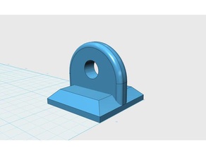 Montage-ring 8mm Loch Haushalt Halterung Scharnier mount ring 3d print model - Mito3D