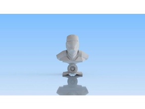 iron man bust sculptures arc reactor art marvel sculpute 3d print model - Mito3D