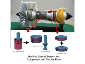 jet engine 2-spool modified parts engineering 3d print model - Mito3D