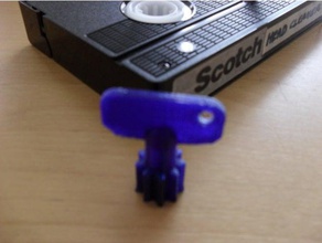 vhs video tape winding key gadgets openscad winder 3d print model - Mito3D